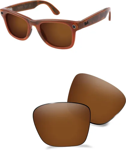 Vista 22 de ANSI Z87.1 Replacement Lens for Ray-Ban Meta Wayfarer Gen1&2&3 Al Glasses Negro ónice
