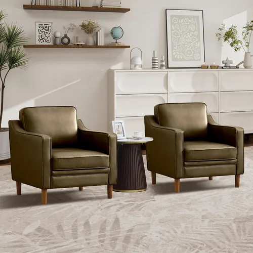 Vista 55 de Kingfun Sofá en Forma de L de 88", Sofá Seccional de Chenilla, Sofás Modernos de Mediados de Siglo con Marco de Madera Maciza para Sala de Estar