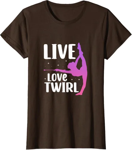 Vista 18 de Camiseta Twirl Baton Twirling Twirler Majorettes, Negro