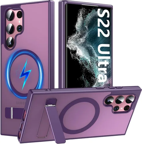 Vista 43 de Funda OWKEY Samsung Galaxy A13 5G, Funda Magnética para Teléfono con Soporte y Protector de Pantalla, Funda Protectora Antihuellas y a Prueba de A13