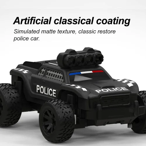 Vista 4 de FLYCOLOR Turbo Racing 1:76 C82 RC Truck Car Full Proporciontional RC Mini Sports Car Control remoto para adultos Regalo (negro)