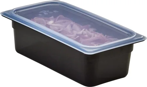 Vista 2 de Cambro 34CW110 Black Camwear - Sartén para alimentos (1/3 de tamaño x 4 pulgadas)