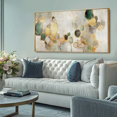 Vista 11 de Decoración de pared para dormitorio, 3 paneles, estampado de bosque brumoso con salida del sol, arte de pared para sala de estar, baño, lienzo