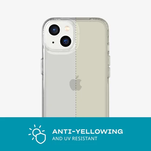 Vista 5 de tech21 Funda transparente para iPhone 14 Evo, resistente a los arañazos, absorción de golpes, con protección contra caídas de 12 pies