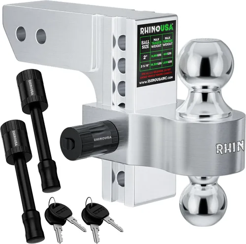 Vista 14 de Rhino USA Enganche de remolque ajustable (receptor de 2 pulgadas) - 6 Negro