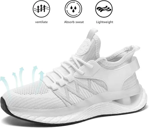 Vista 3 de Zapatos deportivos para correr para hombre, ligeros, resistentes al desgaste, tenis casuales para entrenamiento cruzado