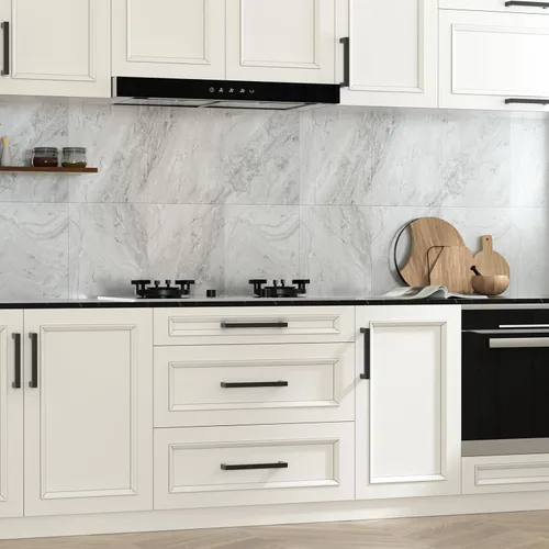 Vista 9 de Goldenwarm LSJ12BK. - Manijas de barra cuadrada para cajón de armario, color negro, herrajes negros modernos LSJ12BK para cocina y baños, manijas