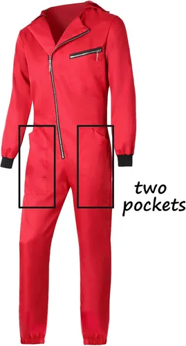 Vista 3 de Traje original de cosplay rojo XS-XXL Rojo