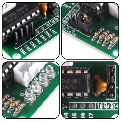 Vista 5 de 6 piezas 28BYJ-48 ULN2003 5V motor paso a paso + placa de controlador ULN2003