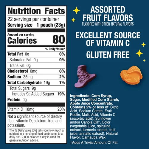 Vista 2 de Harry Potter Fruit Flavored Snacks, 17.6 oz, 22 Pouches