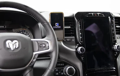 Vista 3 de Course Motorsports Soporte de teléfono para Dodge Ram 1500-5500 2019+ nuevo cuerpo, no es compatible con TRX, modelos de versión limitada '21+ Power