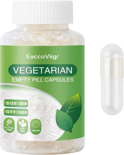 Vista 9 de Cápsulas vacías de tamaño 00 – 150 cápsulas vacías transparentes tamaño 00 con kit de llenado de cápsulas, cápsula vegetariana vegana rellenable