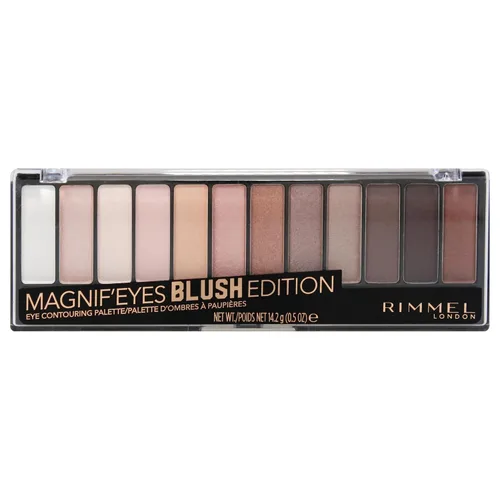 Vista 13 de Rimmel London Magnif'Eyes Paleta de sombras de ojos, 12 tonos, fórmula mezclable, versátil, 008, Electric Violet, 0.5 oz