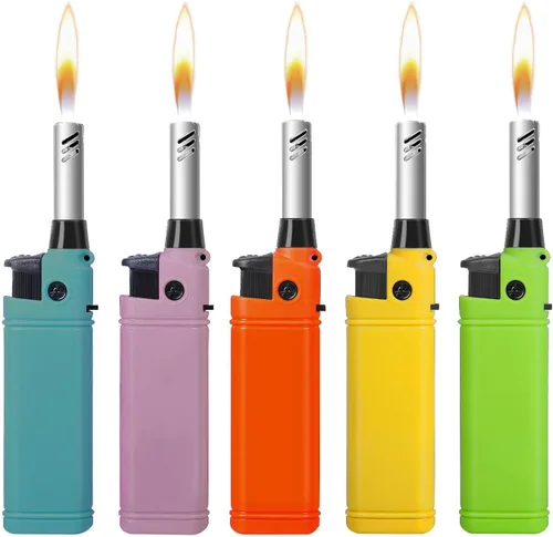 Vista 8 de Mini encendedor de velas multiusos con varita extendida, práctico recargable para cocina, chimenea, piloto, estufa de barbacoa, paquete de 5