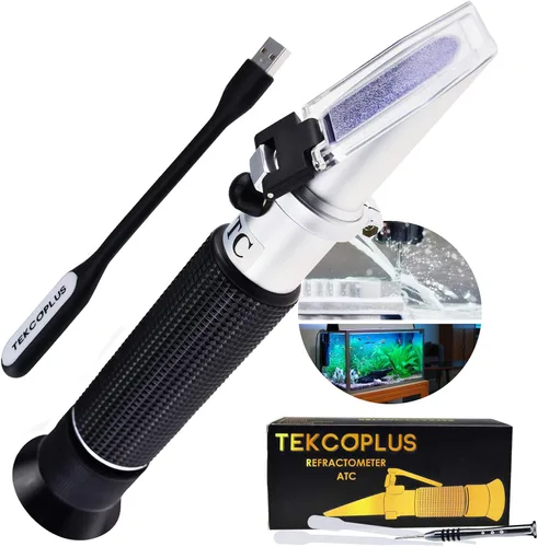 Vista 10 de Refractómetro Brix con ATC, Rango 0-32% Brix con 0.2% División, para Brandy, Cerveza, Frutas, Líquido de Corte, con Luz LED Extra y pipetas