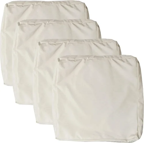 Vista 11 de Fundas de Cojines para Asientos de Patio, Fundas Deslizantes Lavables de Repuesto, Funda Impermeable para Cojín de Almohada de Silla de Muebles