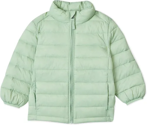 Vista 15 de Amazon Essentials Chaqueta ligera, resistente al agua, con capucha, acolchada y plegable para niños y niñas pequeñas Negro
