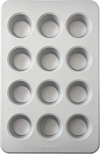 Vista 17 de KitchenAid Molde antiadherente de acero aluminizado, apto para lavavajillas, agave, 12 tazas