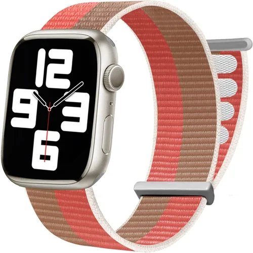 Vista 7 de Nylon Band Compatible with Apple Watch: Sport Loop Fits iWatch Series Negro oscuro