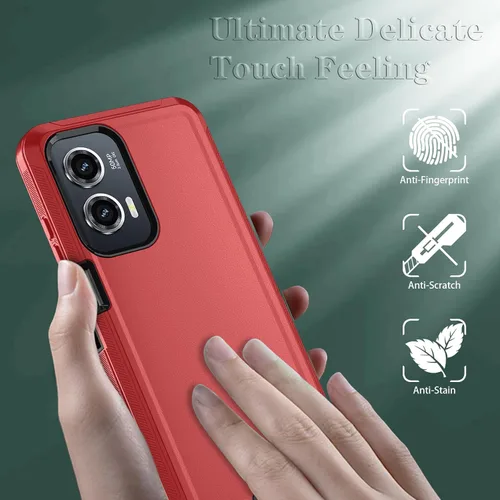 Vista 3 de Qinmay Funda para Motorola Moto G Stylus 5G 2024 con protector de pantalla HD, resistente, a prueba de golpes y caídas, funda de 3 capas para Moto G