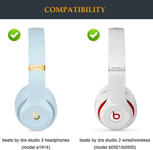 Vista 2 de Beat Headband - Kit de reparación de banda de repuesto de 3 piezas, igual que el kit de reparación de banda de arco compatible con Beats by Dre