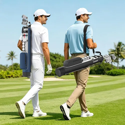 Vista 9 de Findway Bolsa de Golf con Soporte, Bolsa de Golf Pequeña para el Campo de Práctica, Par 3 y Campos Ejecutivos, Bolsa de Transporte Ligera para Palos