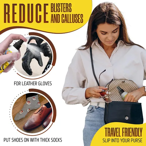 Vista 4 de EZR Spray elástico para zapatos, suavizante y estirador para aumentar instantáneamente la comodidad y aflojar puntos estrechos en zapatos de cuero