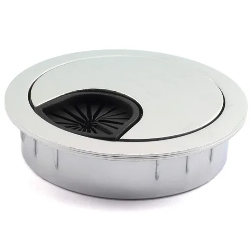 Vista 5 de HJ Garden Ojales de escritorio de metal de 2 pulgadas (1.969 in) para administrar y ocultar el cable de alambre, cubierta de agujero para cables