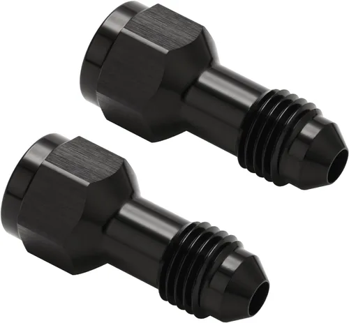 Vista 7 de 4AN hembra flare a 4AN macho Flare extensión adaptador de montaje recto aluminio negro