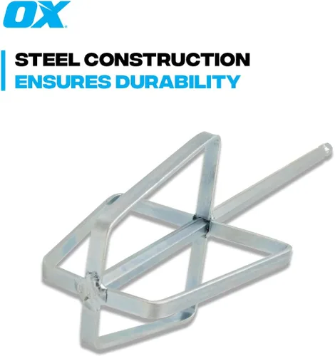 Vista 10 de OX Tools Mezclador de barro para yeso - Mezclador de compuesto de juntas de mezcla rápida con construcción de acero, se adapta a conexión rápida