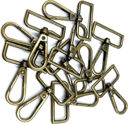 Vista 3 de 10 piezas de 1.5" (38 mm) de diámetro interior anillo D hebilla equipaje hebilla langosta garra giratoria
