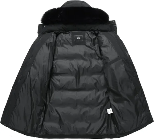 Vista 3 de MOERDENG Men's Winter Snow Coat Water-Resistant Down Parka Warm Puffer Jacket with Detachable Hood