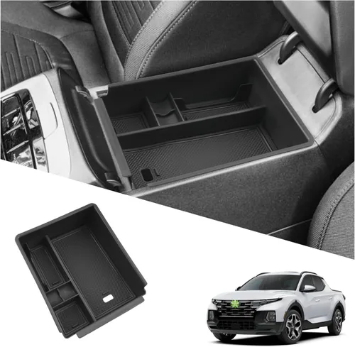 Vista 18 de Ruiya Organizador de consola central Prius 2010-2015 para Toyota Prius XV30 2010-2015 Accesorios ABS Material Reposabrazos Organizador de consola