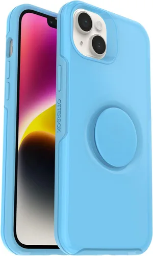 Vista 9 de OtterBox Funda para iPhone 14 Plus Otter + Pop Symmetry Series, color negro, PopSockets PopGrip integrado, delgada, apta para bolsillo, bordes