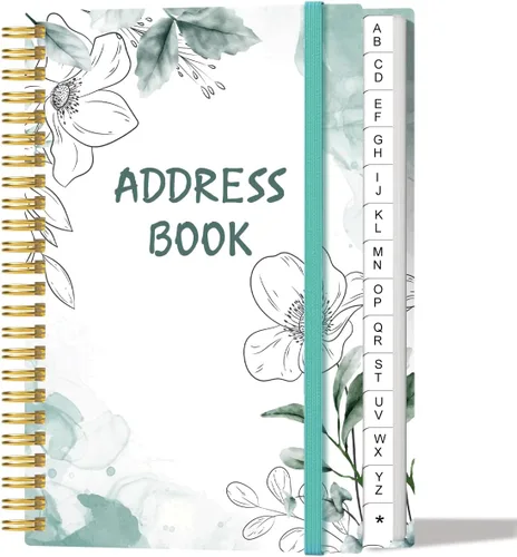 Vista 26 de Libreta de direcciones con pestañas alfabéticas - Teléfono A5 y libreta de direcciones con contactos de direcciones, fecha especial, teléfono