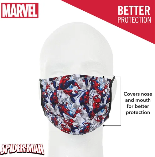 Vista 3 de Concept One Marvel Spider-Man All Over Design - Máscara facial para niños multicolor