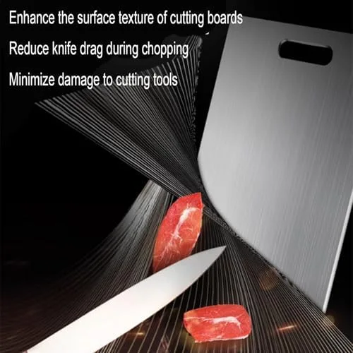 Vista 4 de Stainless Steel Cutting Board with Raised Edge - Durable Kitchen Food Prep & Baking Surface, Easy to Clean, Non-Slip, Perfect for Chopping & Meal