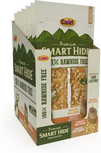 Vista 10 de Cadet Smart Hide - Golosinas para perros sin cuero crudo, con revestimiento de maní, 2
