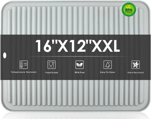 Vista 21 de Salvamanteles para platos calientes, paquete de 4 almohadillas calientes de silicona para cocina, tapete de silicona antideslizante resistente al