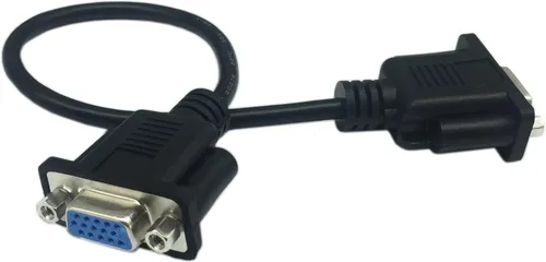 Vista 3 de CERRXIAN 1 pie VGA SVGA 15 Pin HD15 hembra a hembra cambiador de género adaptador de extensión Video Monitor Cable para PC portátil TV Porjector (ff)
