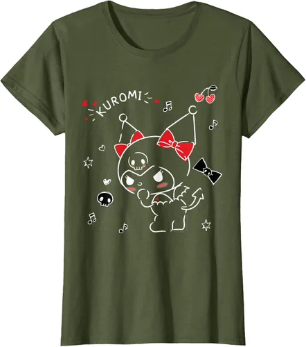 Vista 59 de Kuromi Camiseta Mischievous Tee Shirt Negro