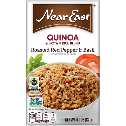Vista 3 de Near East Mezcla de quinua, pimiento rojo asado y albahaca, 4.9 oz