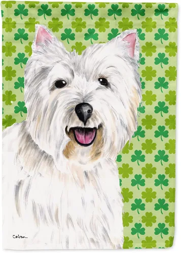 Vista 329 de Caroline's Treasures SS4442GF Affenpinscher Bandera de jardín con retrato de trébol del día de San Patricio para buzón, bandera decorativa