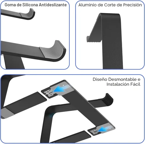 Vista 7 de Soporte para Laptop, TM1 & TM2 (Negro)