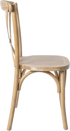 Vista 9 de Flash Furniture Silla de madera con respaldo en X, natural Acabado teñido a mano, construcción duradera, uso comercial