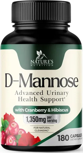 Vista 10 de D-manosa 1000 mg por porción – Arándano e hibisco – Eficaz de acción rápida, elimina las impurezas para la vejiga, suplemento de apoyo a la salud