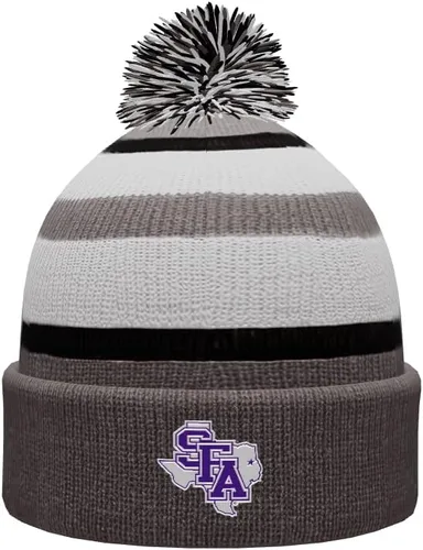 Vista 54 de NCAA Prime - Gorro de punto de invierno con pompón plegable