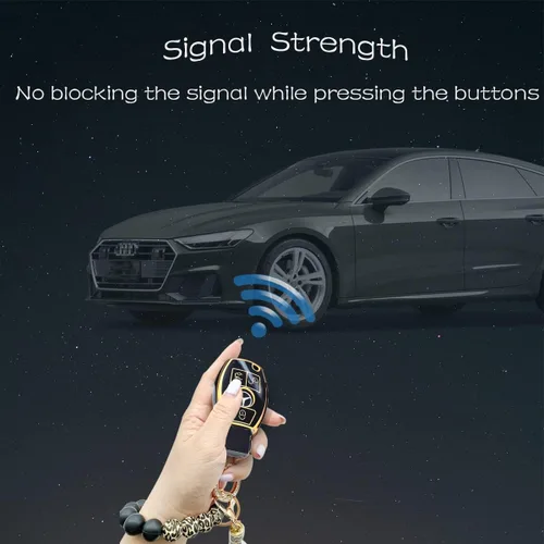 Vista 4 de para funda de llavero Mercedes Benz, compatible con C E S M CLS CLK G Class, accesorios de coche inteligente sin llave con llavero de pulsera
