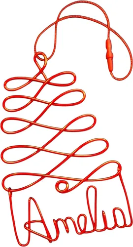 Vista 7 de Adornos de Navidad personalizados, árbol dorado, plateado o rojo con cualquier nombre, etiqueta de nombre para regalo o calcetín de Navidad, adorno