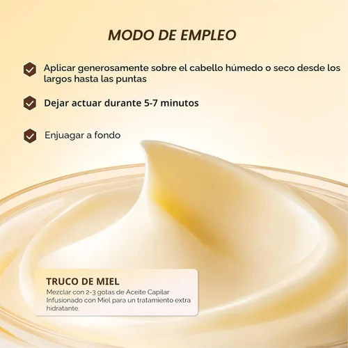 Vista 7 de Gisou Máscara Capilar de Terapia de Ceramida con Brillo de Miel Mini – Reparación Profunda e Hidratación con Miel de Mirsalehi, Ceramidas y Ácido
